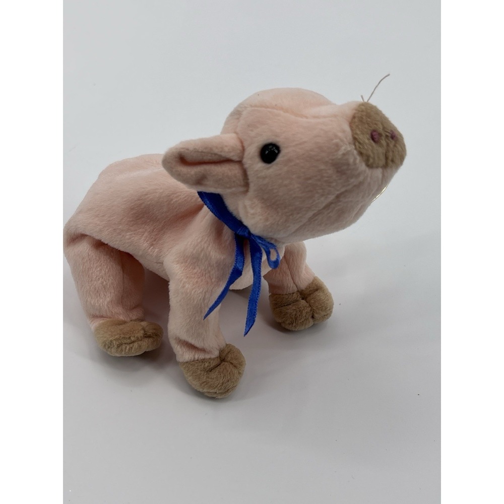 Ty Beanie Baby Knuckles Pig NWT Retired 1990s Pink Farm‎ Plush Toy